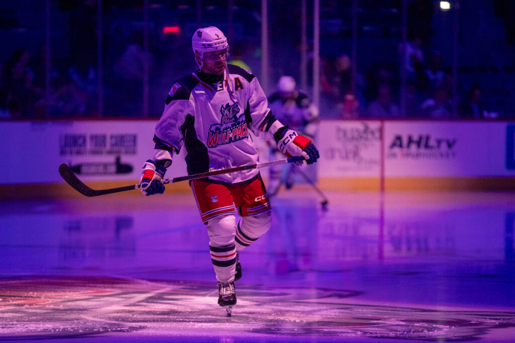 Casey Fitzgerald with the Hartford Wolf Pack.