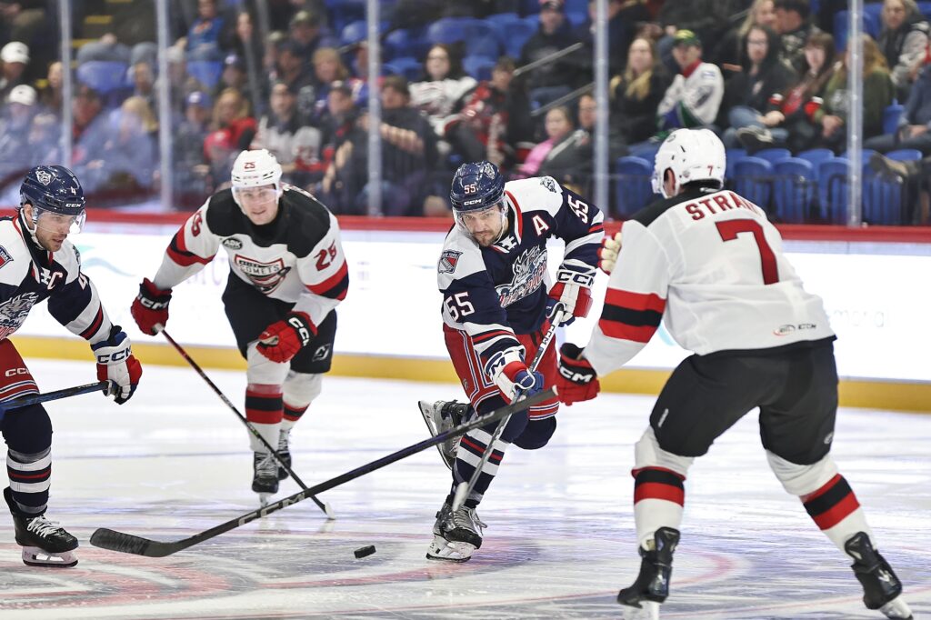 Alex Belzile of the Hartford Wolf Pack, 1/15/25.