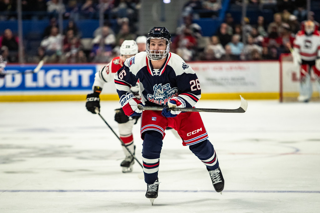 Erik Brännström of the Hartford Wolf Pack, 2/8/2025.