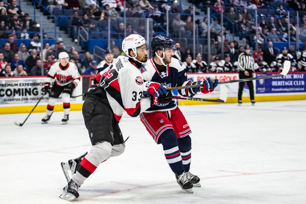 Brendan Brisson of the Hartford Wolf Pack, 3/9/2025.